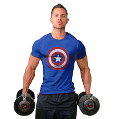 Men's Captain America Fitness Short Sleeve T-shirt