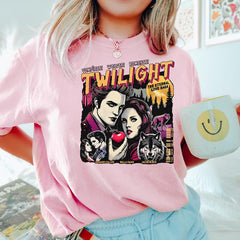 Retro Twilight Saga Printed Crew Neck T-shirt