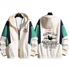 Casual Anime Inarizaki High Zipper Thin Jacket