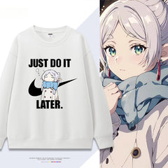 Casual Anime Printed Crew Neck Sweatshirt