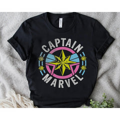 Unisex Comic Logo Print Retro T-shirt