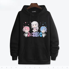 Women's Anime Rem Printed Hoodie