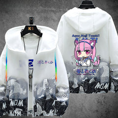 Vtuber Graphic Print Sunscreen Thin Jacket