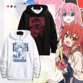 Unisex Anime Graffiti Print Loose Hoodie