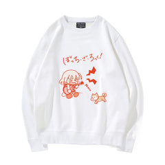 Bocchi Cartoon Crew Neck Sweatshirt Top