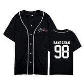 Kpop Logo Loose Baseball Jersey T-shirt