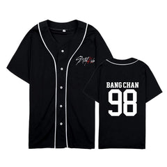 Kpop Logo Loose Baseball Jersey T-shirt
