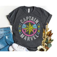 Unisex Comic Logo Print Retro T-shirt