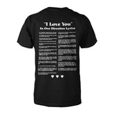 Unisex I Love You In 1D Lyrics Shirt