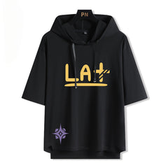Vtuber Anime Cos Hooded Short-sleeved T-shirt