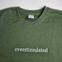 Overstimulated Embroidered Crew Neck Sweatshirt