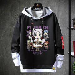 Unisex Anime Graphic Print Loose Hoodie