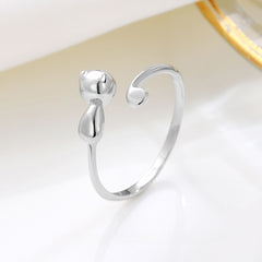 Cute Kitten Tail Open Ring