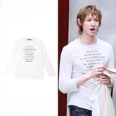 Martin Same White Letter Long-sleeved T-shirt