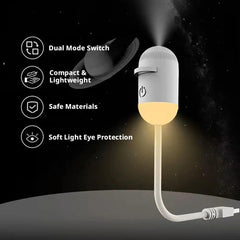 2-in-1 LED Galaxy Star Projector Light (360° Rotating)