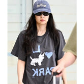 Jennie Same Gray Short-sleeved T-shirt Top