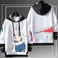 Casual Gawr Gura Shark Loose Hoodie