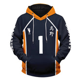 Unisex Karasuno 3D Print Pullover Cosplay Hoodie