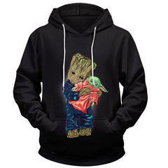 Unisex Cute Groot 3D Printed Pullover Hoodie