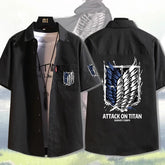 Men's Anime Survey Corps Short Sleeve Loose Shirt