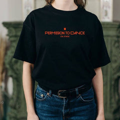 Chic Girls Permission To Dance Print Short Sleeved T-shirt