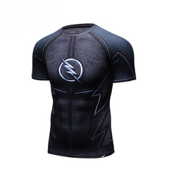 Men's 3D Elastic Fitness Short Sleeve Training T-shirt
