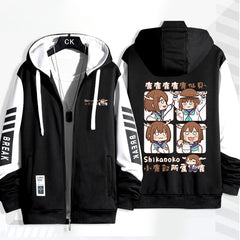 Unisex Anime Pattern Zip Up Hoodie