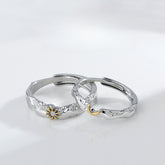 Luxury Sun and Moon Couple Rings