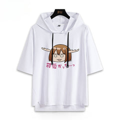 Anime Cos Hooded Short-sleeved T-shirt