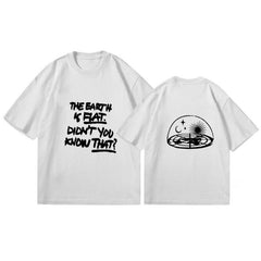 Unisex SUGA The Earth Is Flat Letter Long Sleeved Shirt