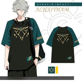 Alhaitham Cos Short-sleeved T-shirt Shorts Set