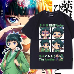 Girl's Anime Cotton Short-sleeved T-shirt