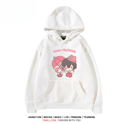 Men's and Women's Anime Printed Loose Hoodie