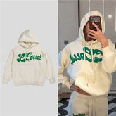 LISA LLOUD Print Cotton Loose Hoodie