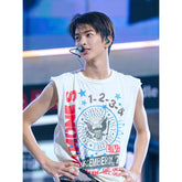 KEONHO Same Style Sleeveless Vest T-shirt
