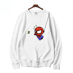 Unisex Spider Universe Comic Round Neck Loose Sweatshirt