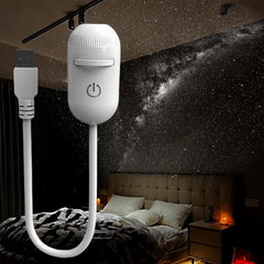 2-in-1 LED Galaxy Star Projector Light (360° Rotating)