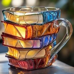 Painted Book Mug