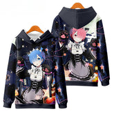 Women's Rem Anime 3d Print Hoodie