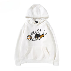 Women's Volleyball Anime Graphic Loose Hoodie