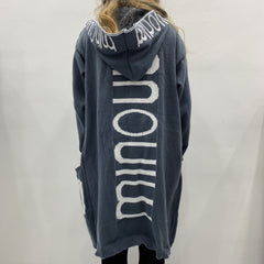 Women's Medium Long Sweater Hooded Cardigan