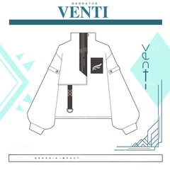 Chic Women's Venti Cosplay Trench Coat Pants