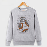Unisex BB8 Crew Neck Long Sleeve Sweatshirt