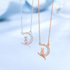 Chic Moon Cat Necklace
