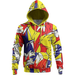 Splicing Pattern Digital Print Hoodie
