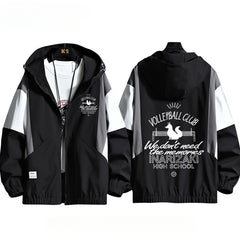 Casual Anime Inarizaki High Zipper Thin Jacket