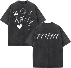 Vintage Kpop ARMY Black Washed Cotton T-Shirt