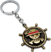 Straw Hat Keychain Premium Gold Finish Luffy Collectible