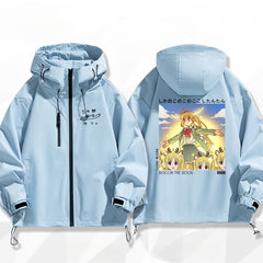 Unisex Anime Pattern Print Zipper Thin Jacket