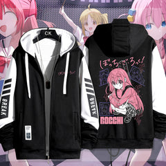 Unisex Anime Cos Zipper Hooded Jacket